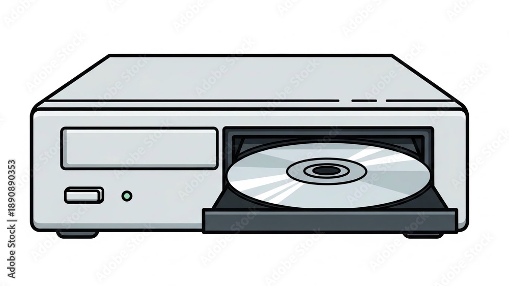 Obraz premium Cd player device with disc inserted electronic gadget for media playback