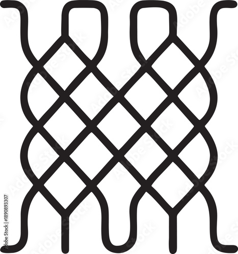 A seamless metal chain link fence pattern featuring a steel wire mesh grid texture on a white or black background provides a secure iron barrier for protection and boundary safety