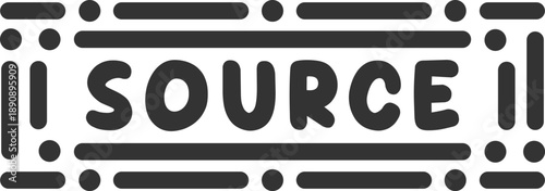 Source Bracketed Label Illustration