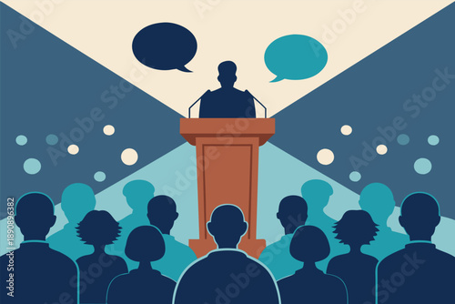 Community Town Hall Meeting Illustra