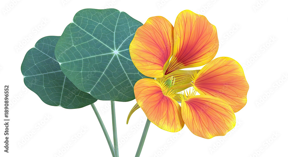 custom made wallpaper toronto digitalNasturtium Flowers and Leaves
