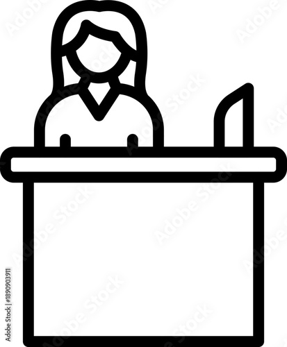 Woman Ironing Clothes line Icon, Female Doing Laundry Icon, Woman Household Chores Icon