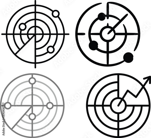 Locator Radar Graphic Abstract Icon