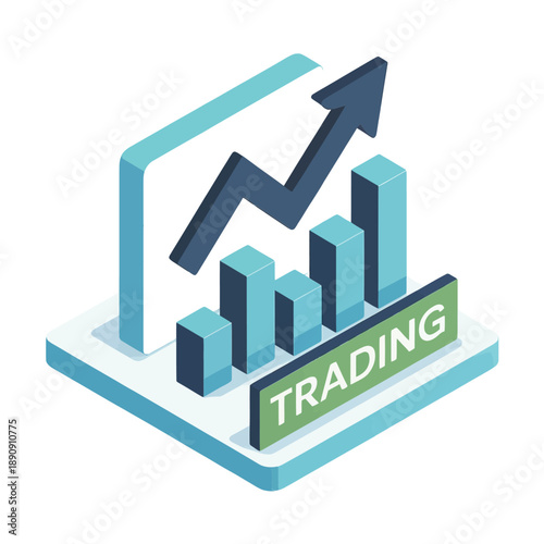 Trading growth chart with bullish arrow, conference booth sign, breakout strategy class, momentum scanning lab, hands on backtest session