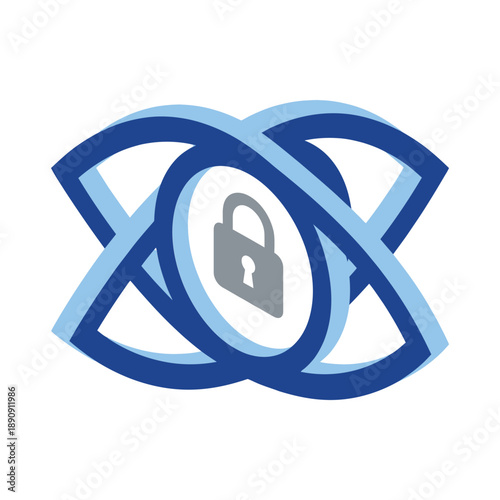 No tracking eye with lock, do not spy badge for privacy campaign, cookie control workshop, analytics opt out education session