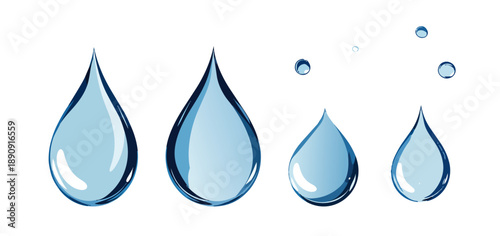 水滴のイラストセット