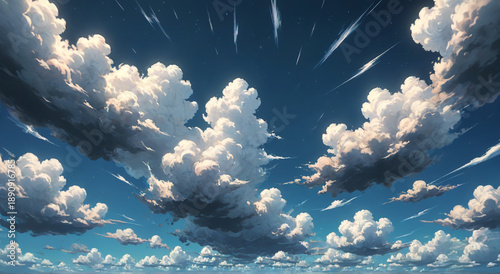 blue sky with clouds