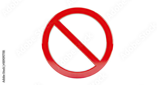 Red prohibition sign