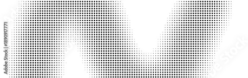 Wavy gradient halftone dots pattern texture background

