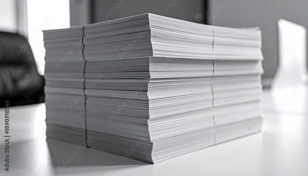 custom made wallpaper toronto digitalStacked paper on a table in b/w, focus on the texture & repeating layers