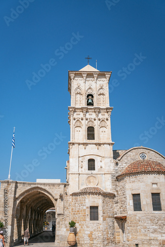 Wallpaper Mural Historic Church of Saint Lazarus and bell tower against a clear blue sky Torontodigital.ca