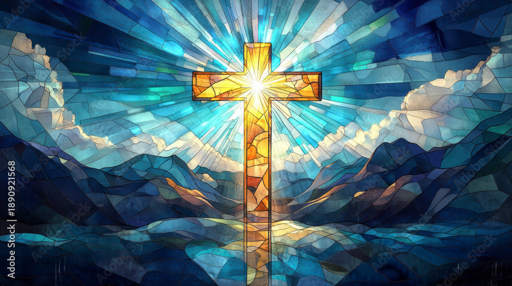 Naklejka premium Archangel with Sword and Serpent – AI Generative