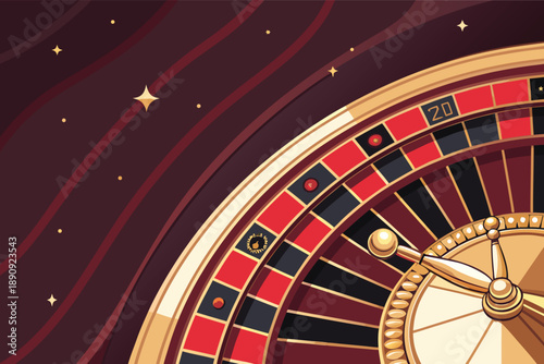 Roulette Ball Close Cinematic Illustrat