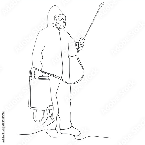 protective equipment and sprays. line art
