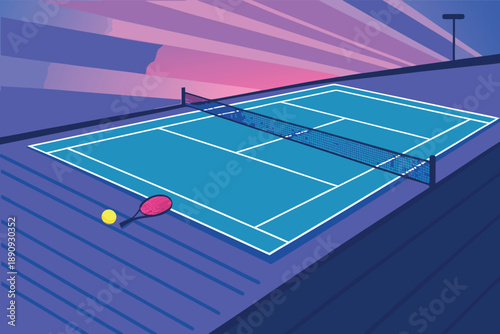 Tennis Court Serve Motion