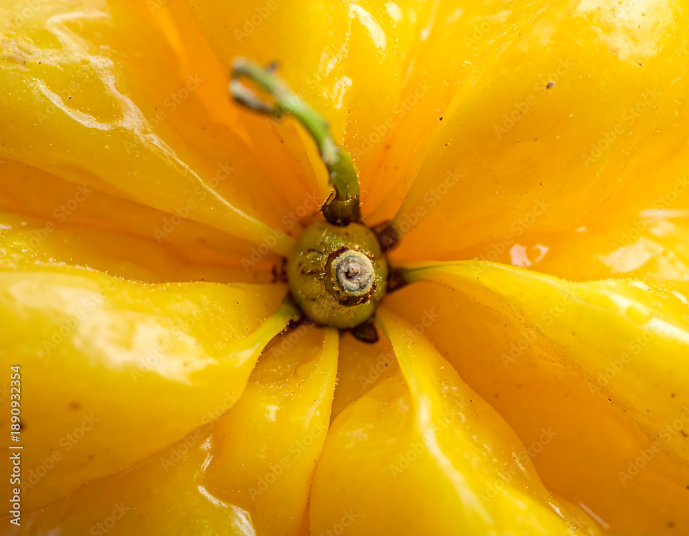custom made wallpaper toronto digitalWrinkled yellow fruit close-up with stem and center, highlighting texture and vibrant color