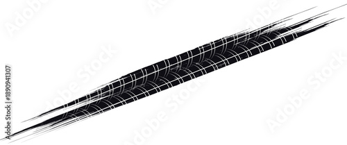 Tire tread marks, wheel textures, tire marks - car racing, motocross, drift, rally, off-road and others. Vector black isolated texture in grunge style eps 10