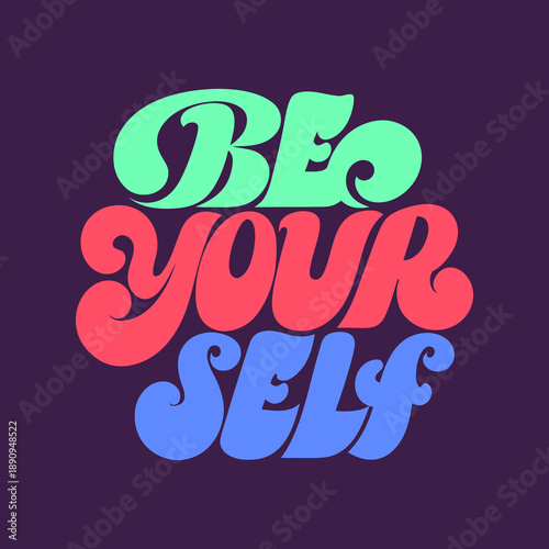 Inspirational Quote Be Yourself Typography Design.