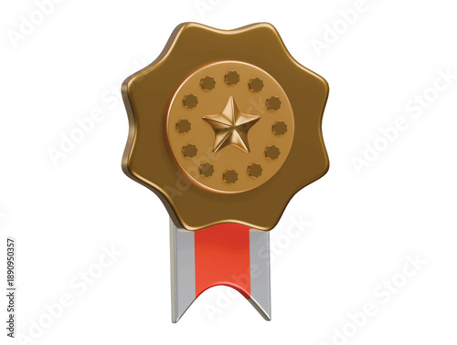 gallantry medal icon 3d illustration render