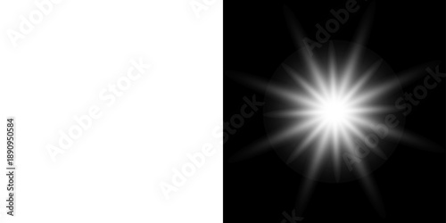 Photos Bright radiant flash star glow beam Light effect sun light with lens flare effect