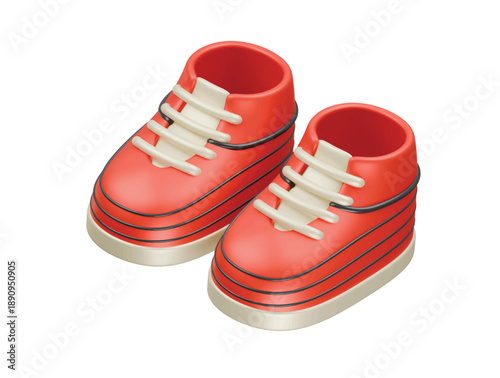 clanky sneakers icon 3d illustration render