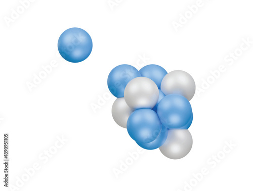 fission reaction icon 3d illustration render