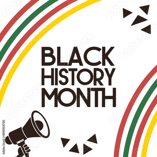 Abstract Black History Month Awareness Poster – Cultural Unity Vector