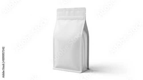 Blank white packaging bag