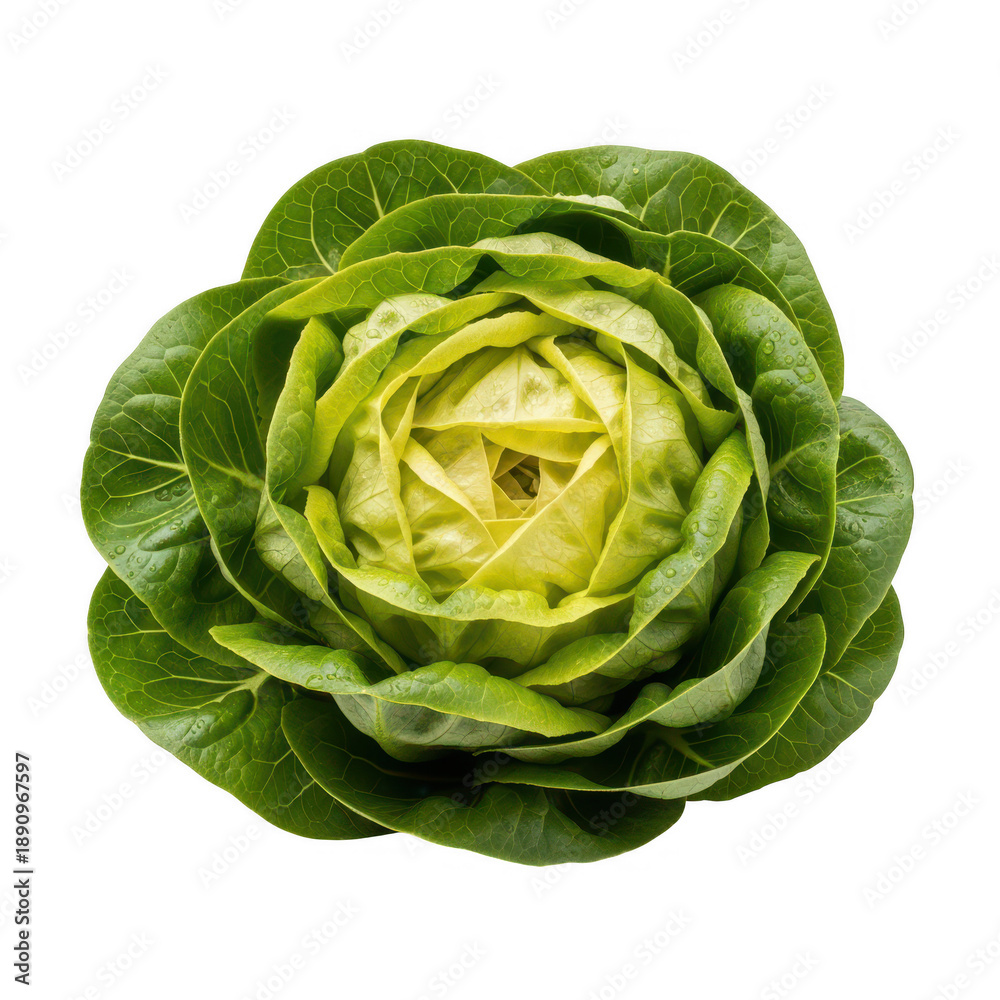 Fototapeta premium Fresh green lettuce head