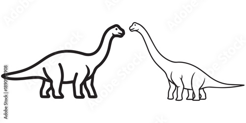 jurassic world animal line art and illustrator eps 10