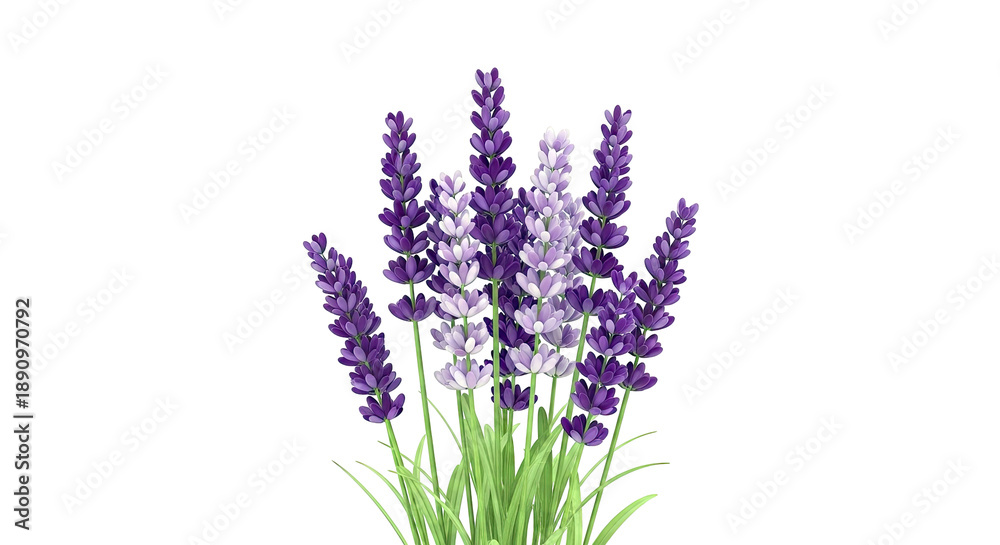 Obraz premium Lavender flowers illustration