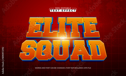 Elite Squad Editable Text Effect - Strong Tactical Typography for Game and Action Design
