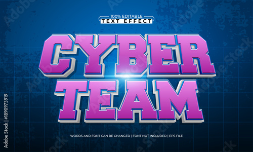 Cyber Team Editable Text Effect - Strong Tactical Typography for Game and Action Design