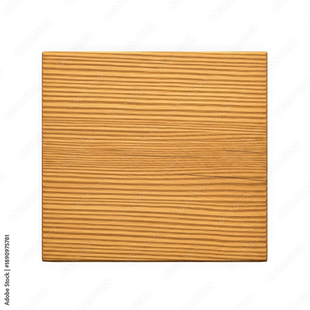 Naklejka premium Smooth wooden panel isolated on white background