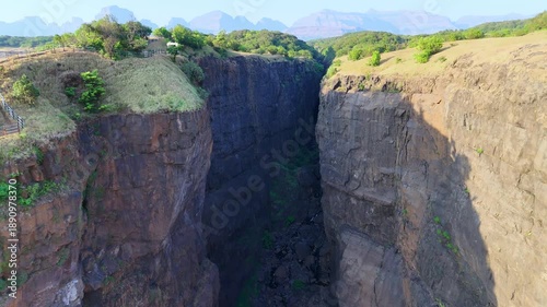Sandhan Valley Drone Aerial Cinematic Shots Asia’s Second Largest Valley Valley Of Shadows Maharashtra India Travel Nature Landscape Adventure Tourism