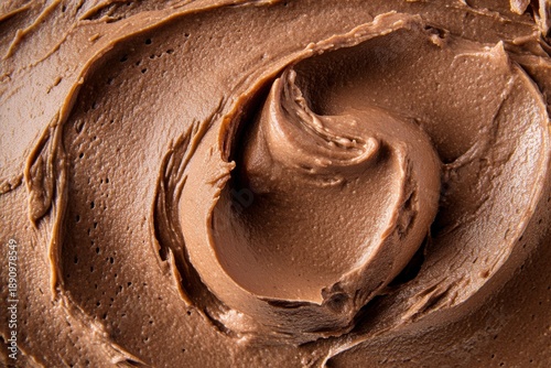 Close-up Chocolate Spread Texture Background