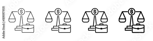 Business Law and Financial Justice Icon vector illustration