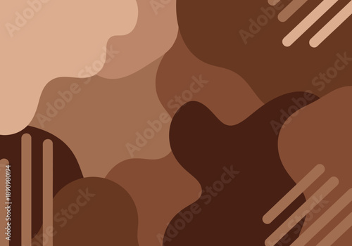 Abstract earthy pattern illustration featuring organic shapes and diagonal lines in various brown tones from a close-up viewpoint