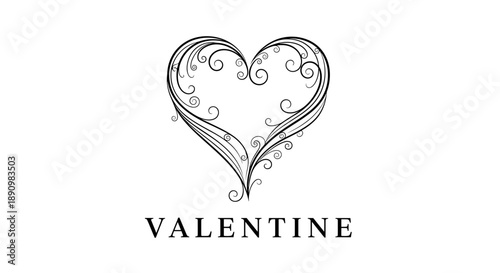 Valentines Day Heart Illustration Design Element 2.