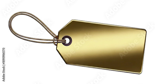 Gold Price Tag with String