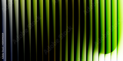 Vibrant green and black vertical stripes abstract art