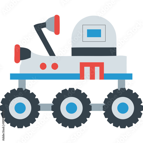 Robot Vehicle Exploration on Planetary Surface with Mechanical Arm and Camera Equipment
