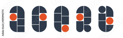 Collage panels set. Storyboard layout panel. Manga comic book blank template. Empty page frame for photo collage. Rounded rectangle gallery mockup. Vector illustration isolated on white background.