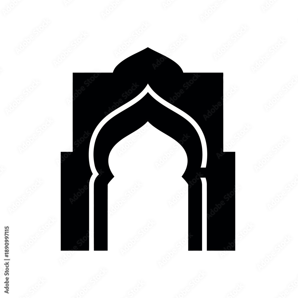 Fototapeta premium Islamic Archway Silhouette.