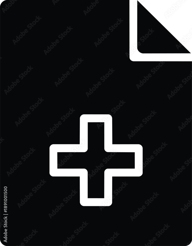 Obraz premium Add New File Document Plus Icon.