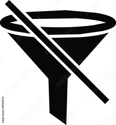 No Filter Icon A Visual Representation of Unfiltered Content and Data.