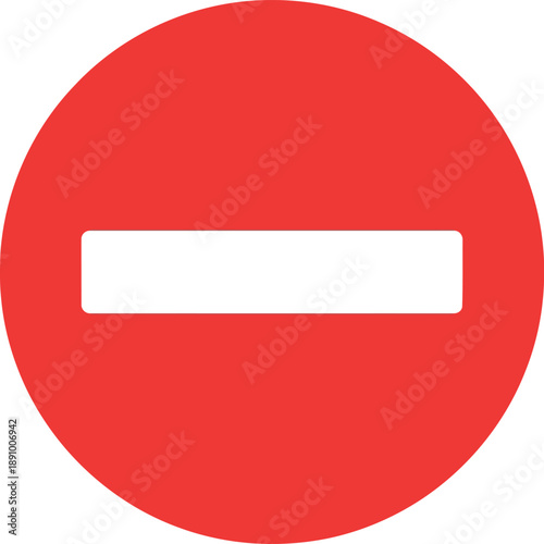 Red No Entry Sign Icon Isolated on White Background for Traffic and Safety Design Free Download Red No Entry Sign Icon Isolated on White Background for Traffic and Safety Design - GFXLoad