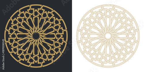 Seamless geometric pattern in authentic arabian style.