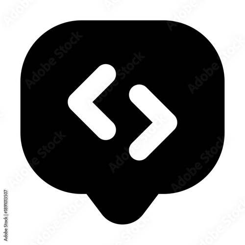 Message Code Solid Icon style perfect for User Interface, Website, and Apps