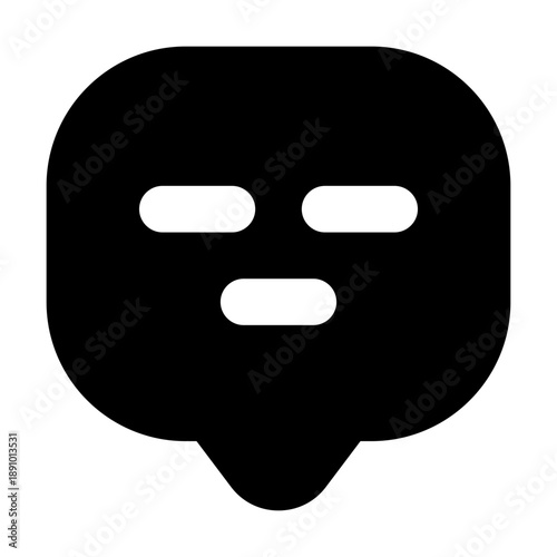 Message Chatbot Solid Icon style perfect for User Interface, Website, and Apps